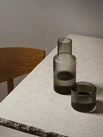 FERM LIVING | Karaffen Set Ripple Small Smoked Grey | 